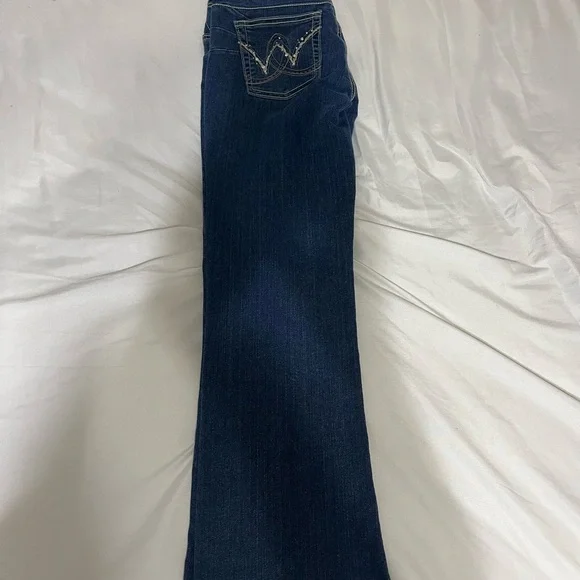 Wrangler Dark Blue Bootcut Jeans - Picture 2 of 6